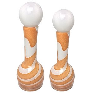 Kit de Garrafas Decorativas com Tampas Bolas 2 Peças
