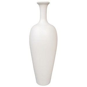 Vaso Garrafa Slim Palha 51cm Branco – May Home