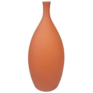 Vaso Garrafa Elegance Terra 33cm Laranja Telha – May Home