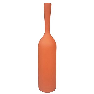 Vaso Garrafa Botella Terra 35cm Laranja Telha – May Home