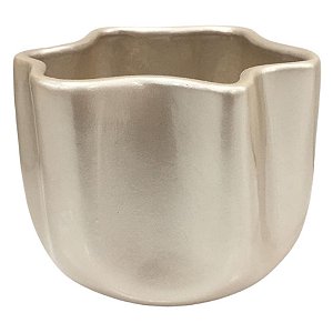 Vaso Decorativo Winding 16cm Branco Pérola – May Home