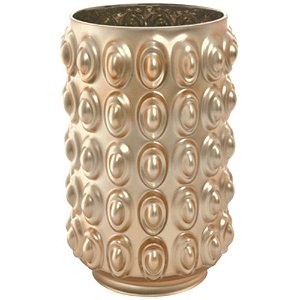 Vaso Decorativo em Vidro Dourado 30x19cm - Grillo