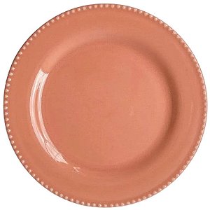 Jogo c/6 Pratos de Jantar Perla Rose Nude em Porcelana Ø27cm