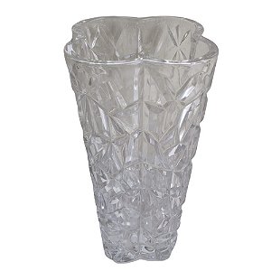 Vaso de Vidro Detalhado 14x24cm - TECNOSERV