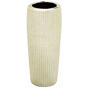 Vaso Decorativo em Cerâmica 30cm Dourado - Mabruk