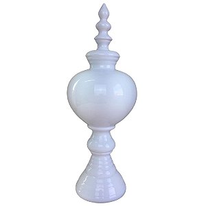 Gota Decorativa Branco Brilho em Cerâmica 37cm – Ana Maria