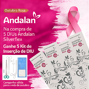 5 Dius Andalan Silverflex Cu 380 Ag Mini e Ganhe 5 kit de Inserção de Diu