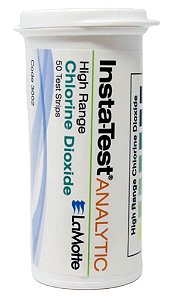 Fitas de teste de dióxido de cloro 0-500 ppm - frasco com 50 unidades