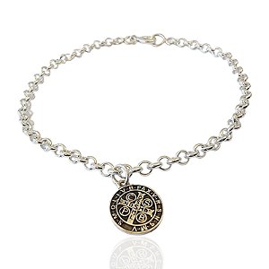 Pulseira de São de Bento no Elo Português Prata925