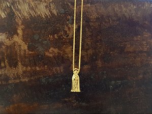 Colar NSª de Fatima mini folheado a ouro 18k