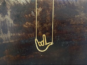 Colar Sinais Eu Te Amo folheado a ouro 18k