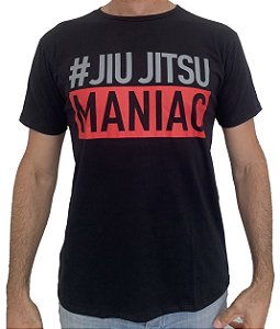 Camiseta T-Shirt Jiu Jitsu Maniac Preta
