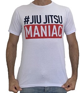 Camiseta T-Shirt Jiu Jitsu Maniac Branca