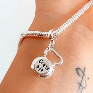 Berloque crossfit banhado a prata