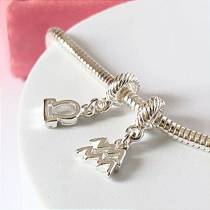 Berloque pingente signos banhado a prata