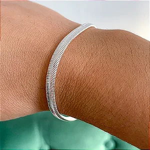 Pulseira fio alemão banhado a prata