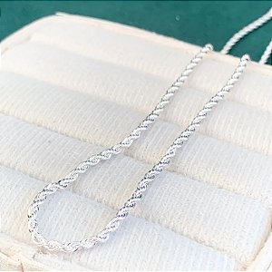 Corrente cordão baiano banhado a prata
