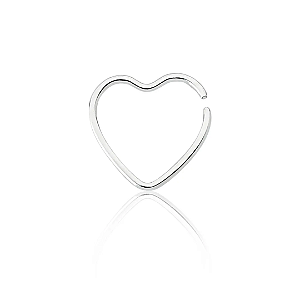 Piercing argola coração em prata 925