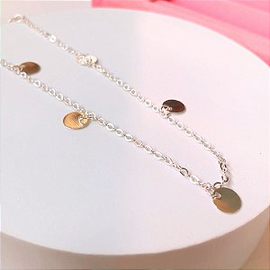 Chocker medalhas penduradas banhado a prata