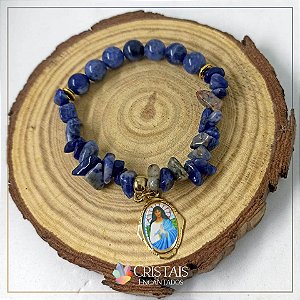 Pulseira com medalha de Santa Sara