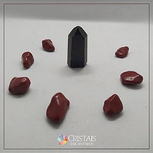kit mandala de proteção com ponta geradora cristal de proteção