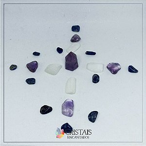 kit de cristais para mandala de intuição
