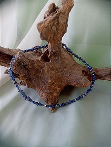 Chocker cascalho de lápis lazúli