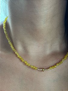 Chocker jaspe mostarda