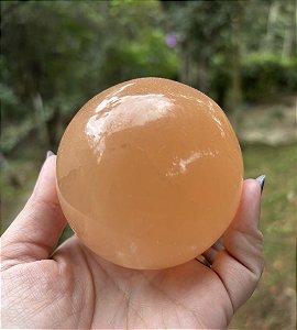 Esfera em Selenita Laranja