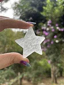Estrela de selenita branca