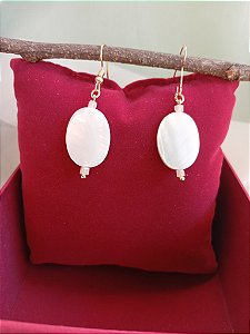 Brinco de Madre Pérola Elegante Feminino