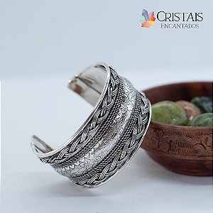Bracelete tipo indiano prateado