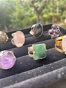 Anel Regulável em Cristal