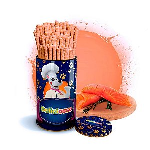 Osso Deliciosso sabor Salmão - Palito Fino para Cães - 410g