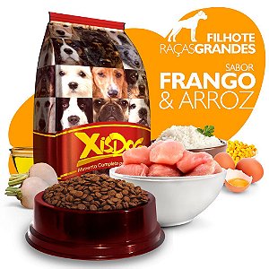Alimento High Premium Completo - Xisdog - Filhote Raças Grandes - Frango - Cada unidade = 1kg