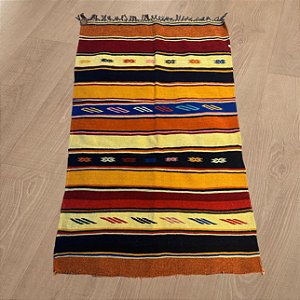 Tapete Marroquino - Boucle - Artesanal - Colorido  1,00 x 1,45 cm