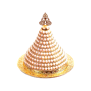 PORTA TÂMARAS DOURADO PÉROLAS PEQUENO