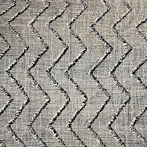 TAPETE ARTESANAL MARROQUINO EM LÃ PRETO E BRANCO 260X140 CM