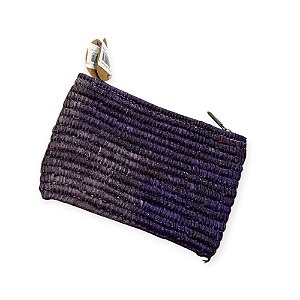 BOLSA CARTEIRA EM RÁFIA ROXA TAMANHO G