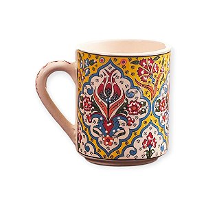 Caneca Cerâmica Gde Amarela Tulipa