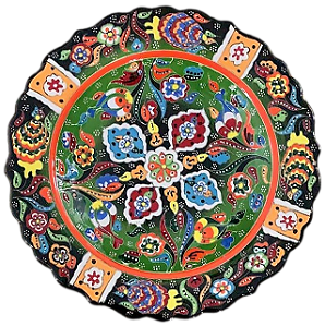 Prato em Cerâmica Artesanal - 25CM - ref.2273