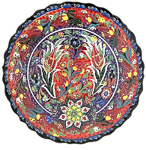 Prato em Cerâmica Artesanal - 30CM - ref.485