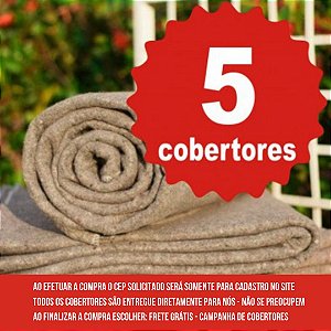 5 COBERTORES - DOAÇÃO PARA O SANTUÁRIO ASSEAMA