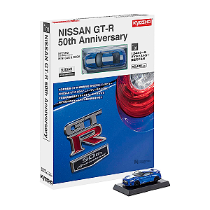 **LEIA** Kyosho 1:64 - Nissan GT-R 50yh Anniversary + Livro
