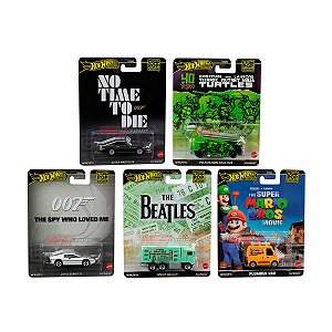 Set 5 Hot Wheels Premium 1:64 Pop Culture - 956D