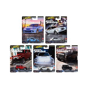 Set 5 Miniaturas Hot Wheels Premium 1:64 Fast & Furious #956G