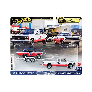 Hot Wheels 1:64 Premium Team Transport - Nova + Silverado