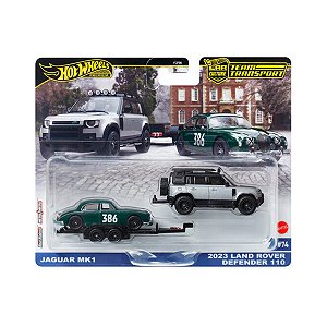 Hot Wheels 1:64 Team Transport Jaguar MK 1 + Defender