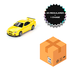 Caixa Master c/24 Mini GT 1:64 Nissan Skyline GT-R (R34) #762