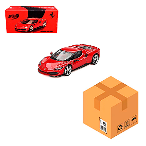 Caixa c/ 24 BBR 1:64 Ferrari 296 GTB Rosso Imola
